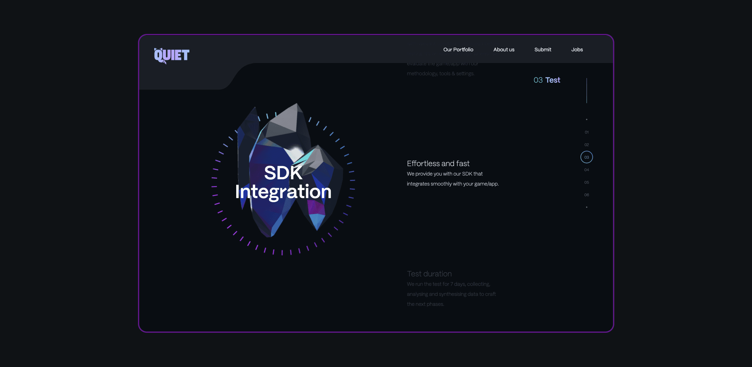 Highlights from quiet website